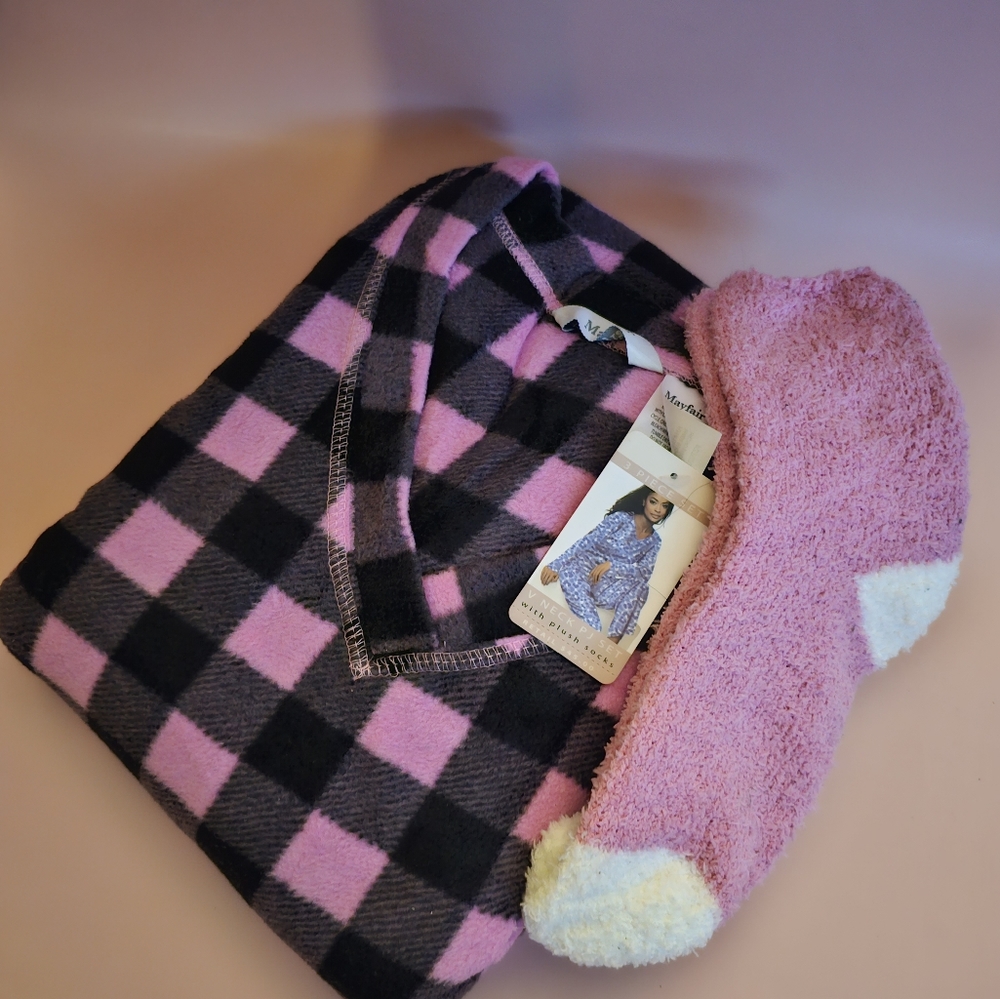 🔴NWT 3-Pc Pajama Lounge Set 1XL (Pink, Black)